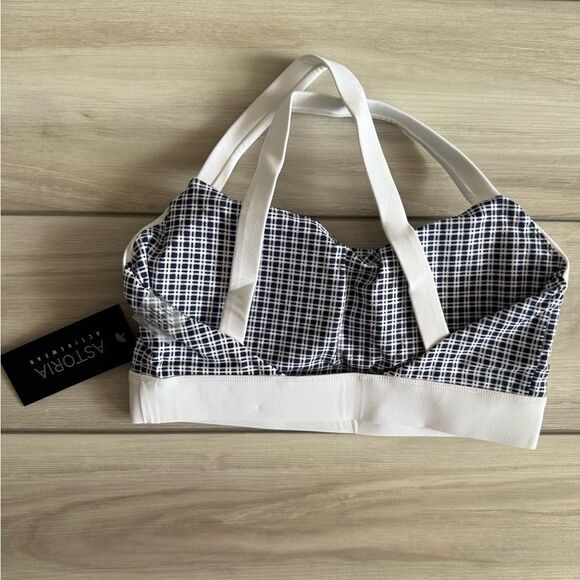 Astoria LUXE BALANCE Signature Sports Crop - Blue Lattice Blue Medium NWT IN PKG - Picture 6 of 8